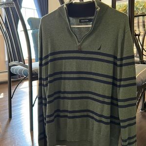 Nautica green and navy sweater